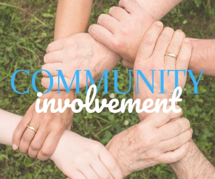 hands connected within the community