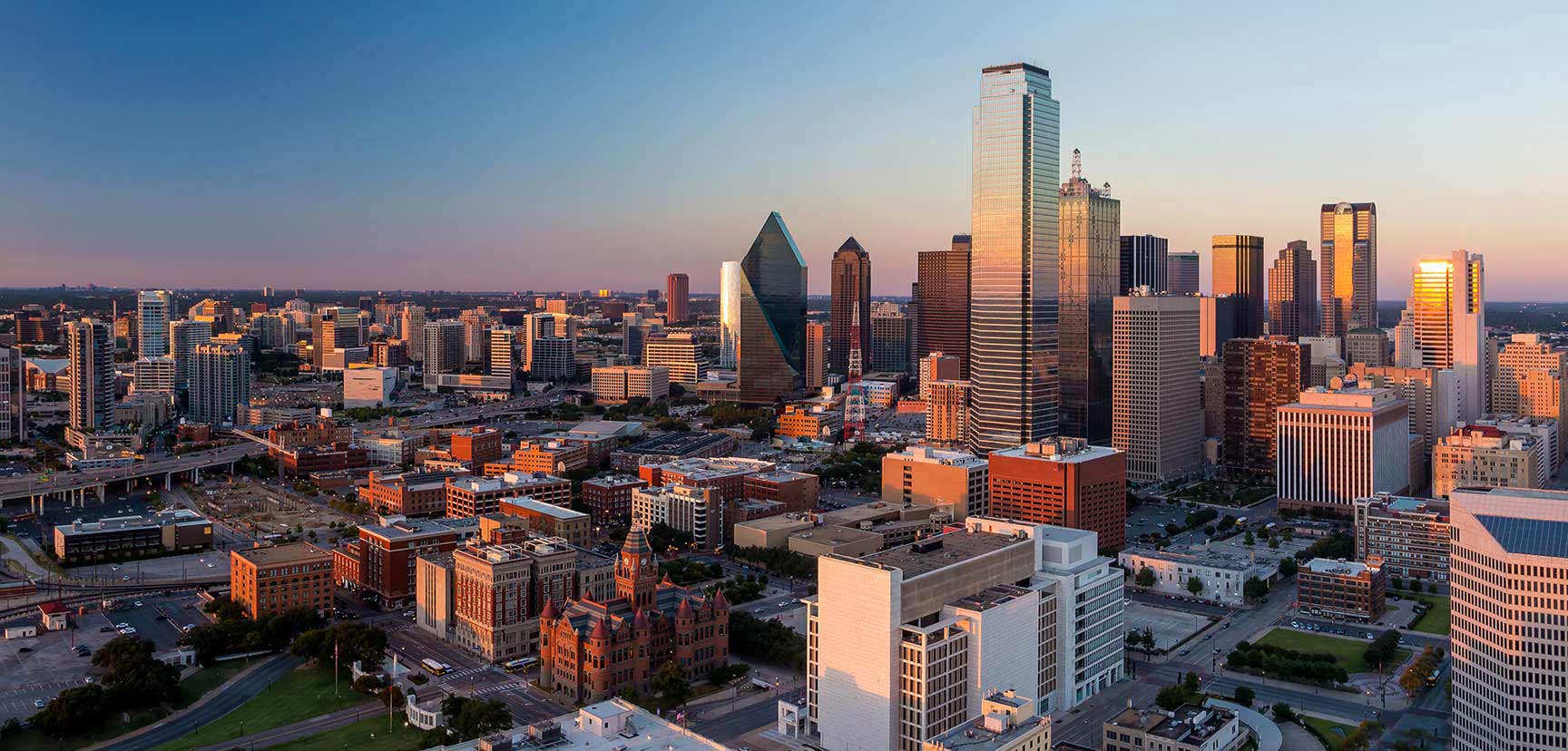 Downtown Dallas cityscape.
