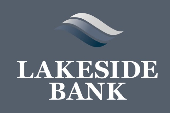 lakeside bank logo gray background