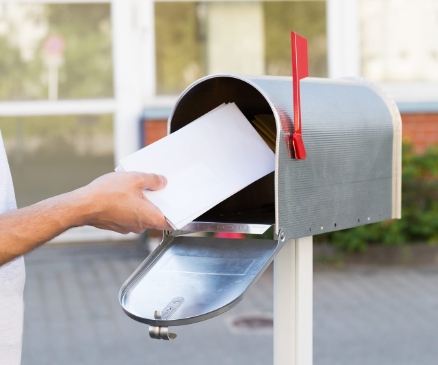 an opened mailbox